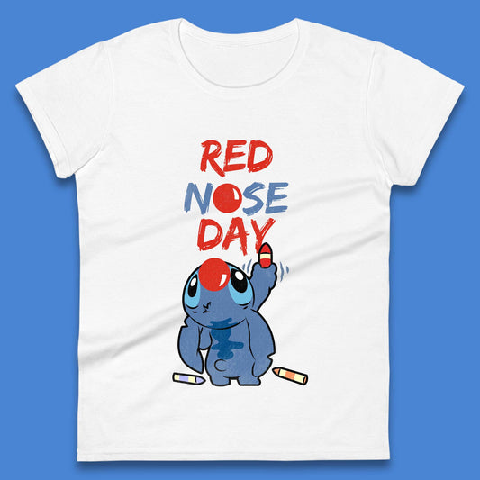 Ladies Stitch Red Nose Day T Shirt