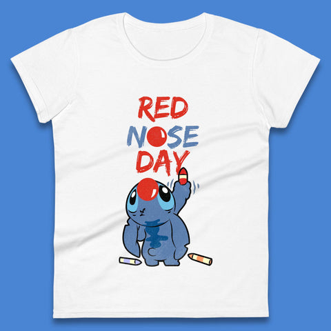 Red Nose Day Stitch Womens T-Shirt