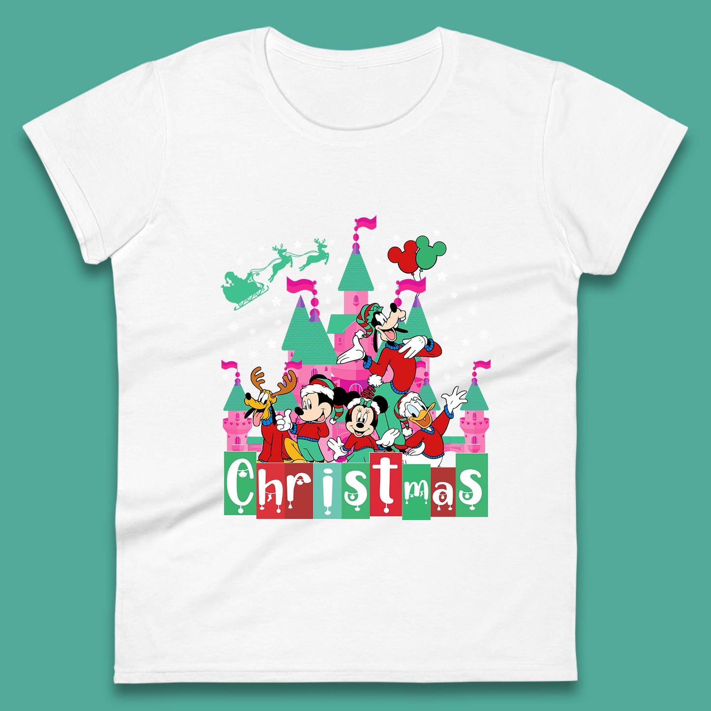 christmas disneyland womens t shirt