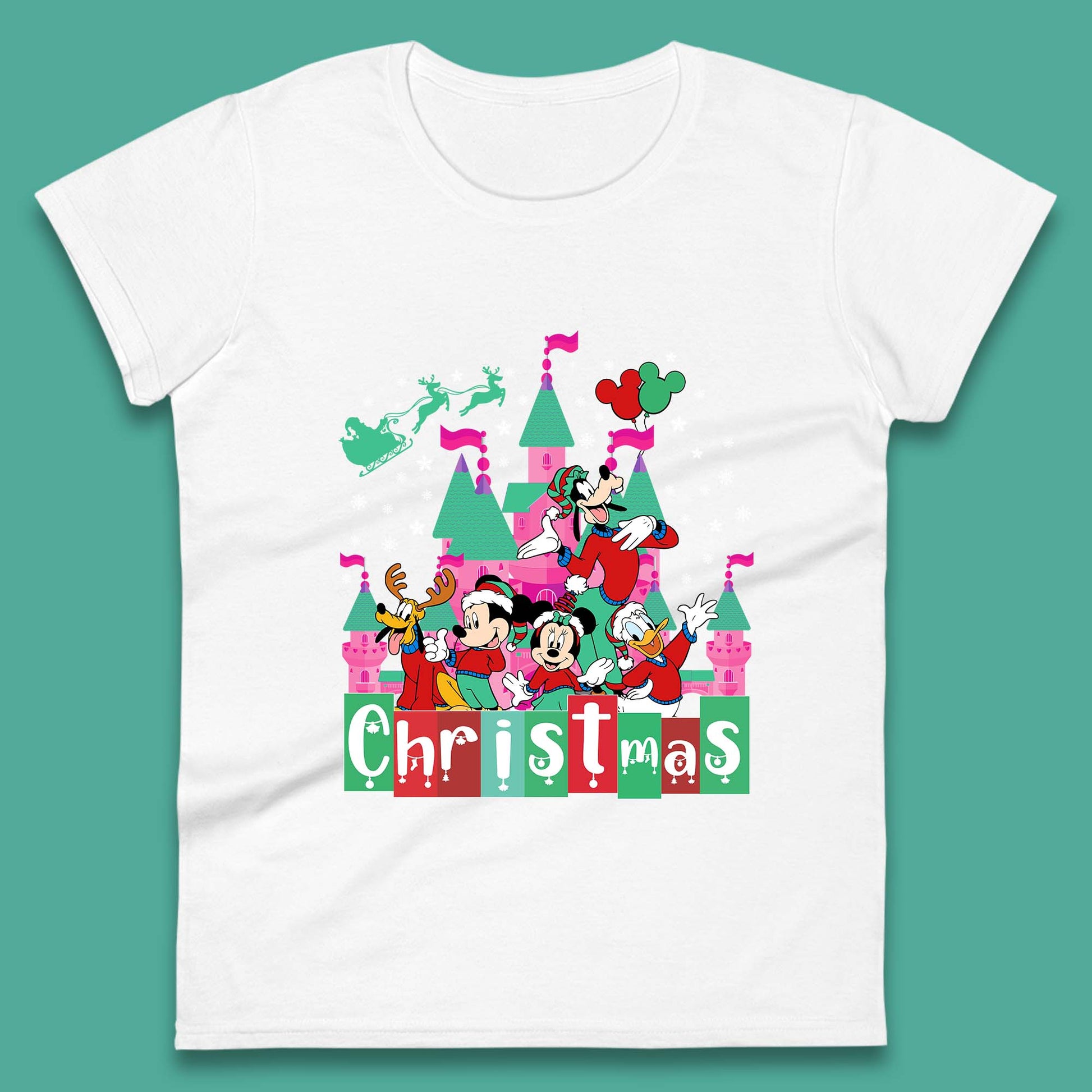 christmas disneyland womens t shirt