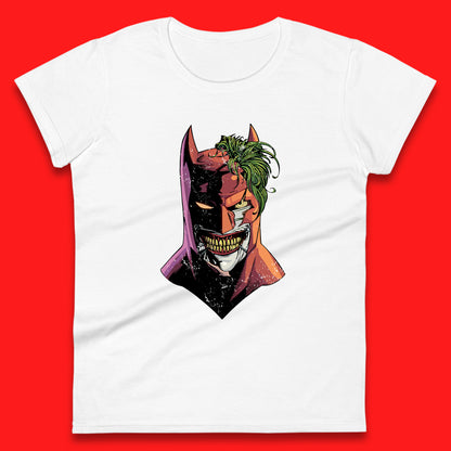 DC Comics Batman Mouth Wall Batman X The Joker Spoof Supervillain Comic Book Character Womens Tee Top