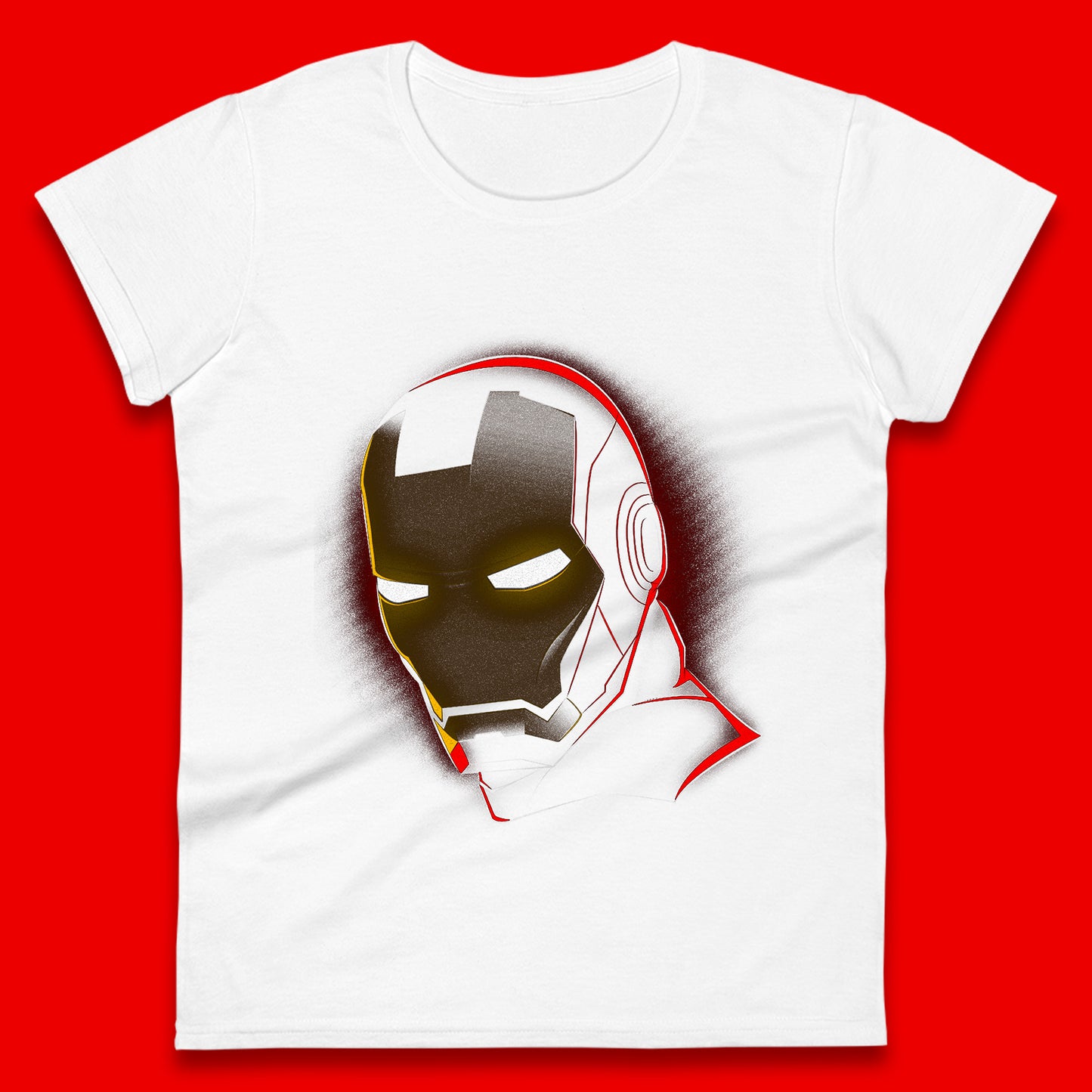 Marvel Avengers Iron Man Portrait Art Superhero Comic Book Character Iron-Man Marvel Comics Womens Tee Top