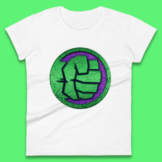 Marvels Avengers The Incredible Hulk Smash Fist Circle Logo Hulk Giant Man Hulk Superhero Movies Womens Tee Top