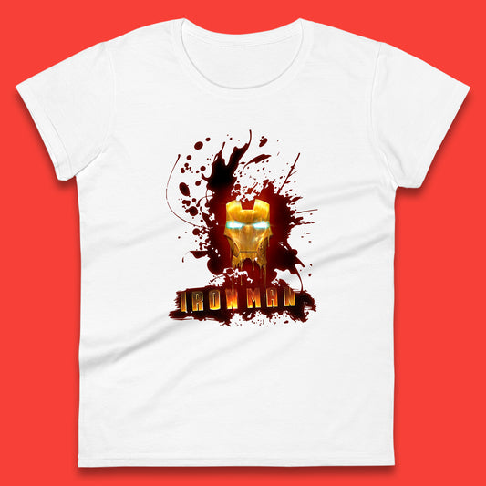 Marvel Avengers Iron Man Face Logo Avengers Endgame Superheros Movie Womens Tee Top