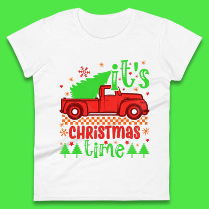 Christmas Truck Womens T-Shirt