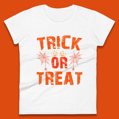 Trick Or Treat Happy Halloween Horror Scary Spooky Season Vibes Womens Tee Top