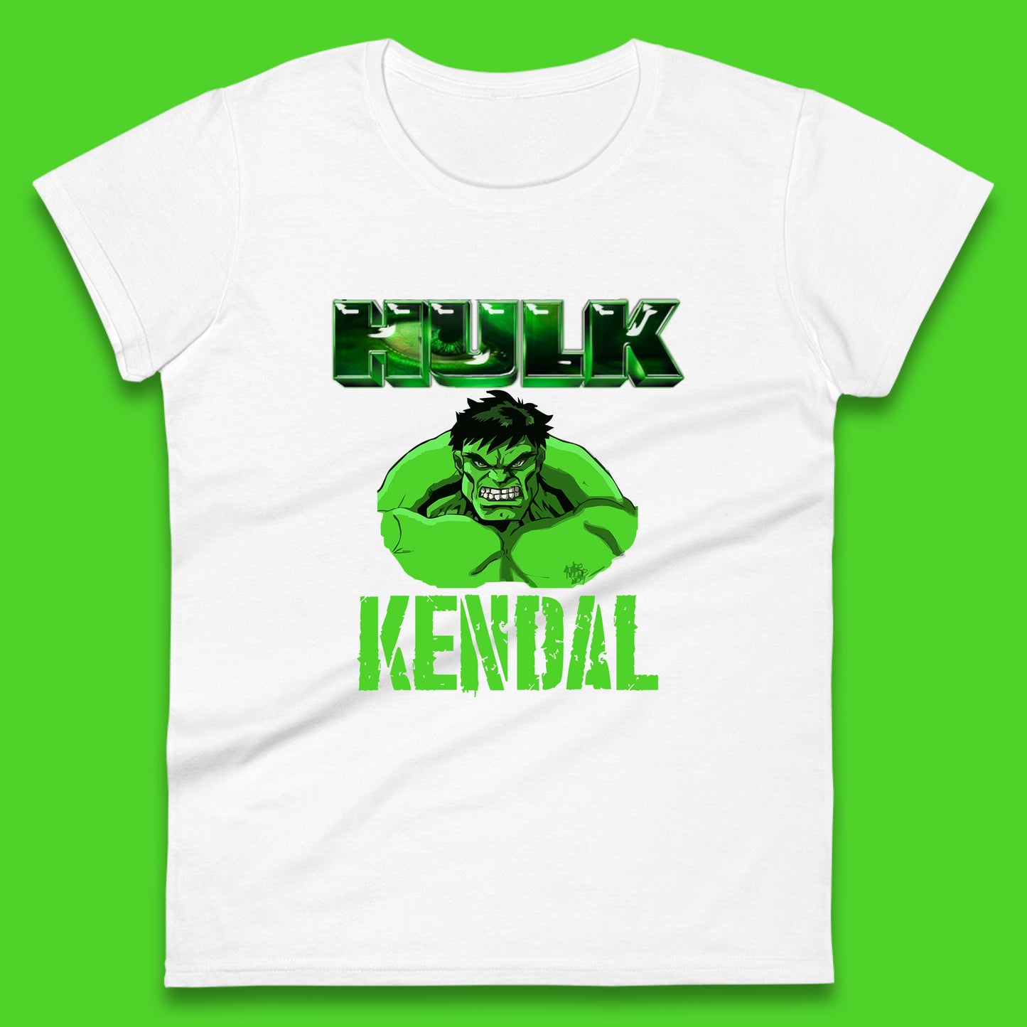 Personalised Hulk Your Name Marvel’s The Incredible Hulk  Marvel Avengers Hulk Giant Man Angry Hulk Superhero Womens Tee Top