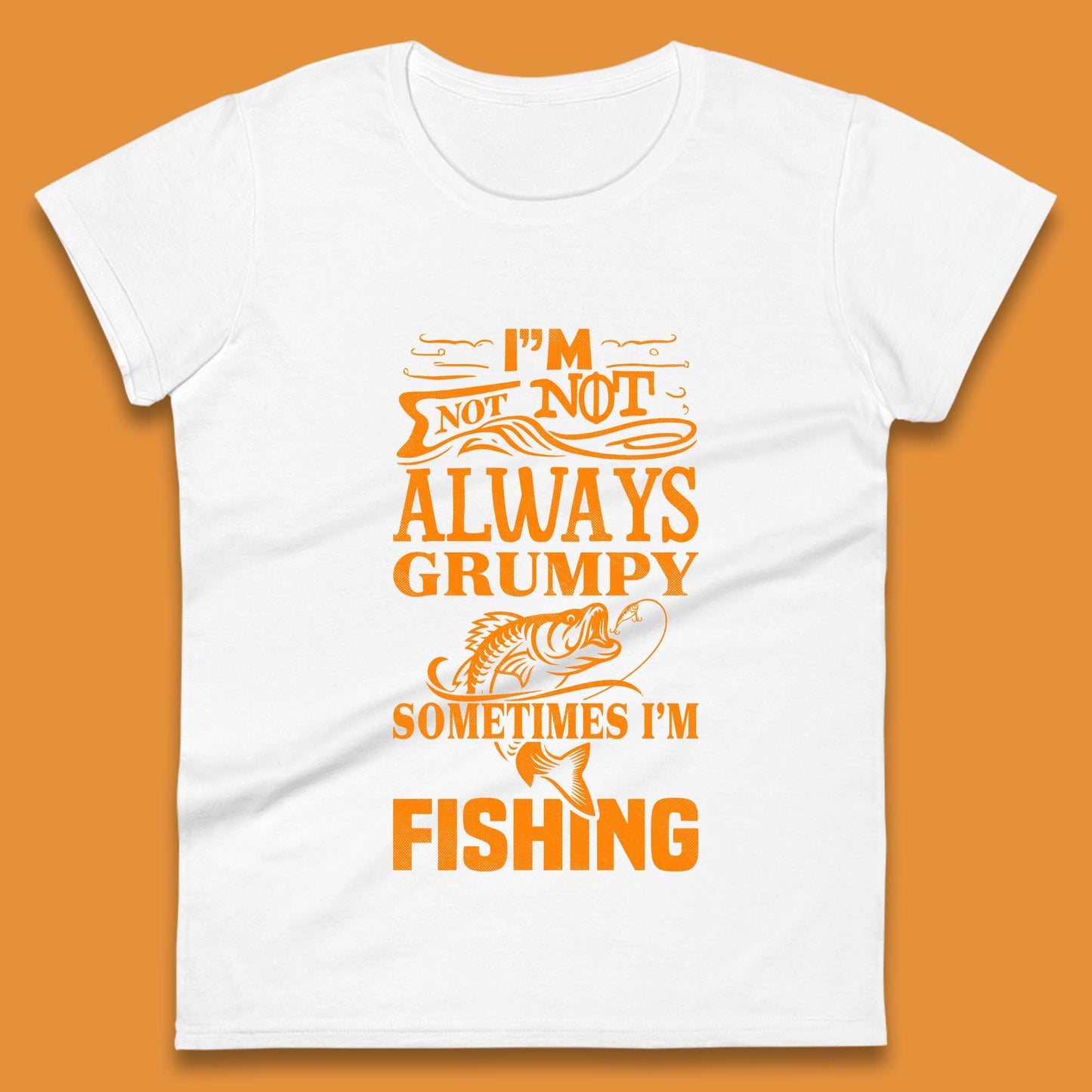 Grumpy Fisherman Womens T-Shirt