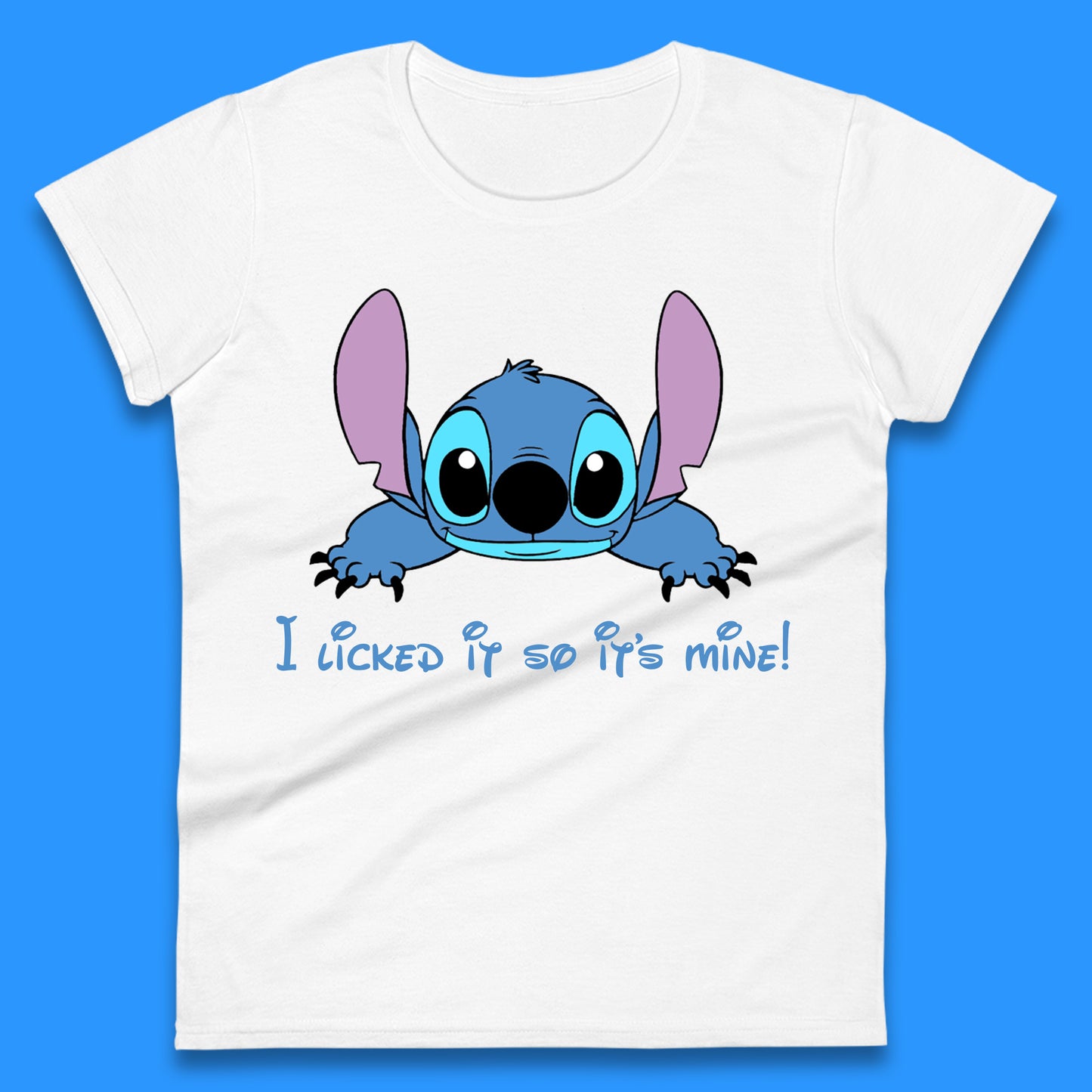 Disney I Licked It So It's Mine Funny Offensive Quote Disney Ohana Lilo And Stitich Disneyland Cartoon Character Womens Tee Top