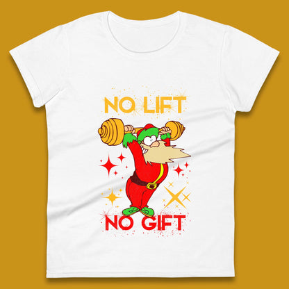 santa workout christmas womens t shirt