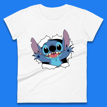 Disney Lilo And Stitch Hello Cartoon Character Ohana Stitch Lover Disneyland Vacation Trip Disney World Womens Tee Top