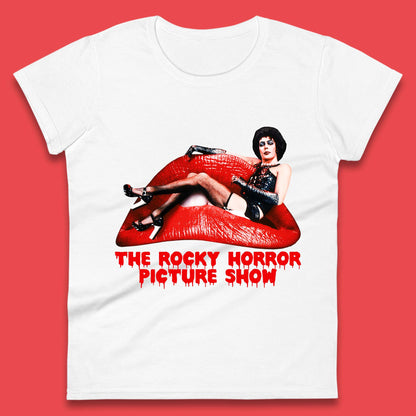 The Rocky Horror Show Halloween Horror Movie Red Lips Womens Tee Top