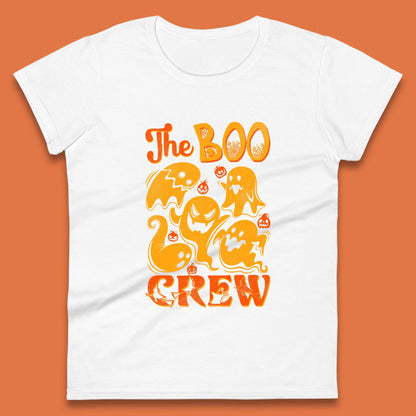 The Boo Crew Halloween Horror Scary Boo Ghost Squad Spooky Vibes Womens Tee Top