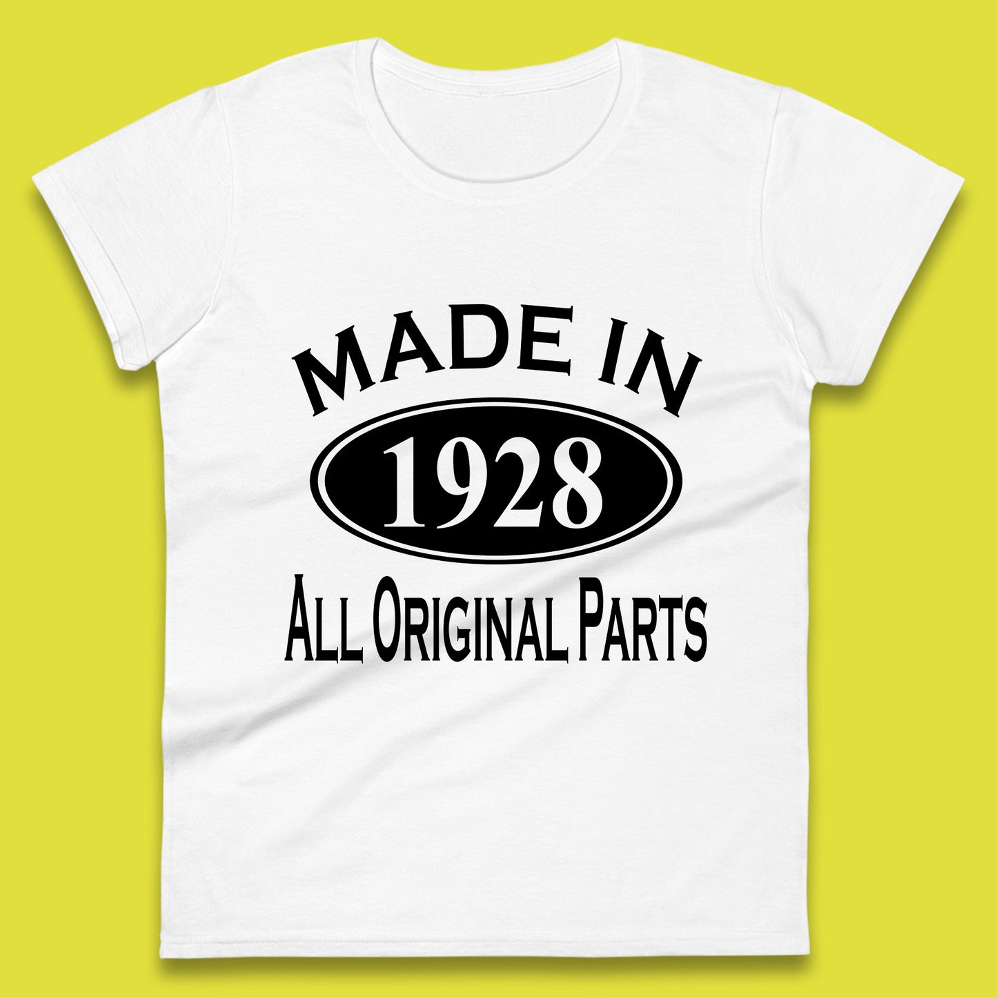 Made In 1928 All Original Parts Vintage Retro 95th Birthday Funny 95 Years Old Birthday Gift Womens Tee Top