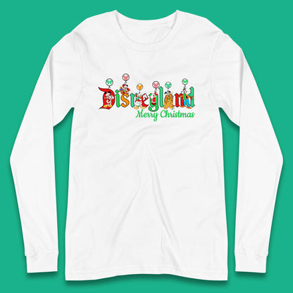 disneyland merry christmas disney mickey and friends long sleeve t shirt