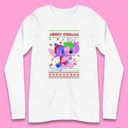 merry kissmas disney stitch and angel t shirt