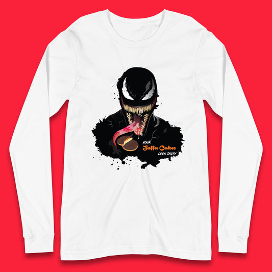 Venom Your Jaffa Cakes Look Tasty Marvel Avengers Venom Face Marvel Comics Movie Character Long Sleeve T Shirt