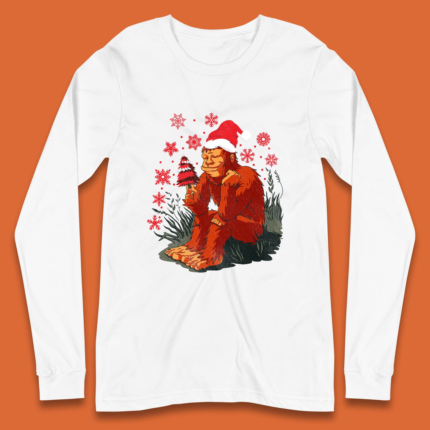 bigfoot christmas tree t shirt