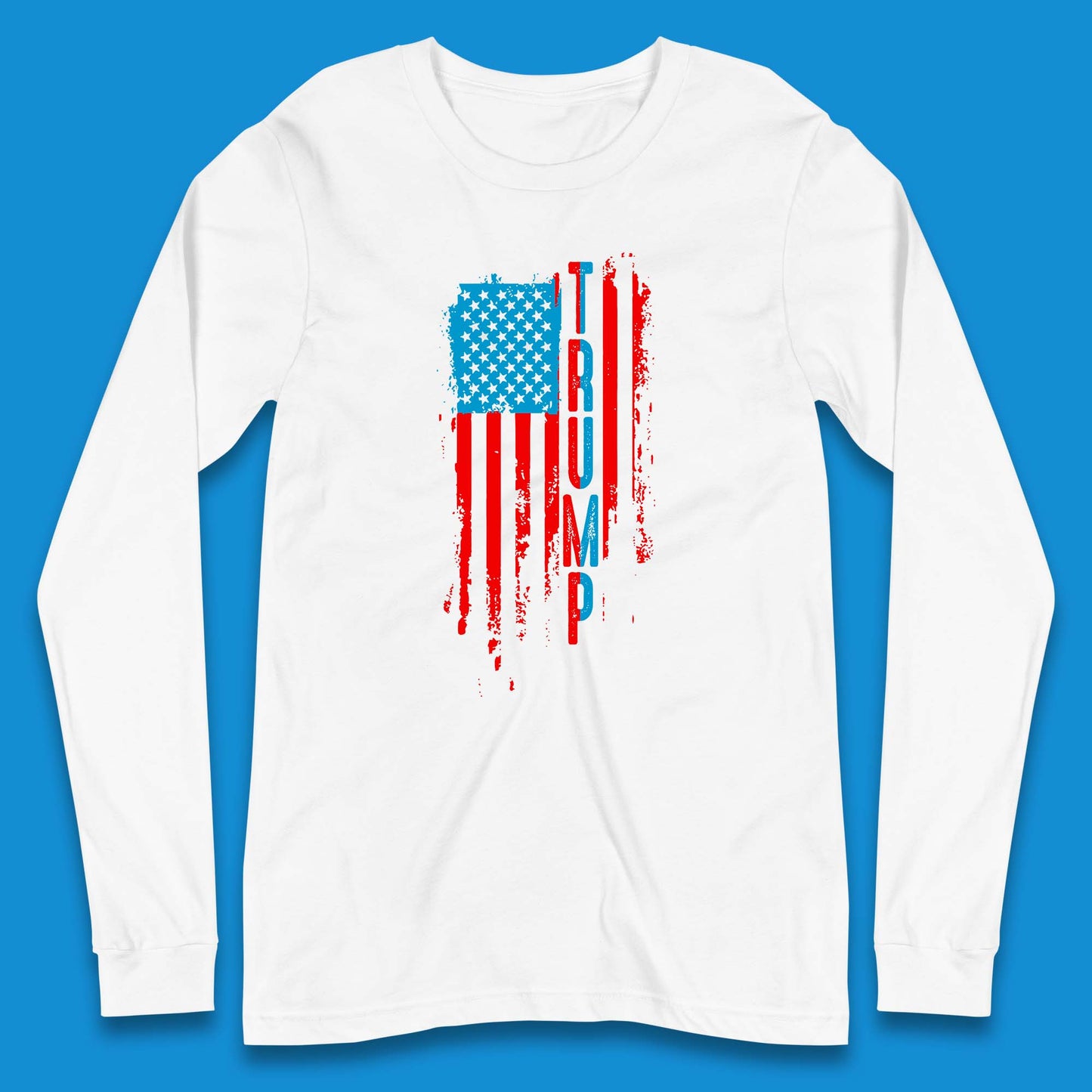 Trump's America USA Flag Patriotic Donald Trump Pro America Election 2024 Long Sleeve T Shirt