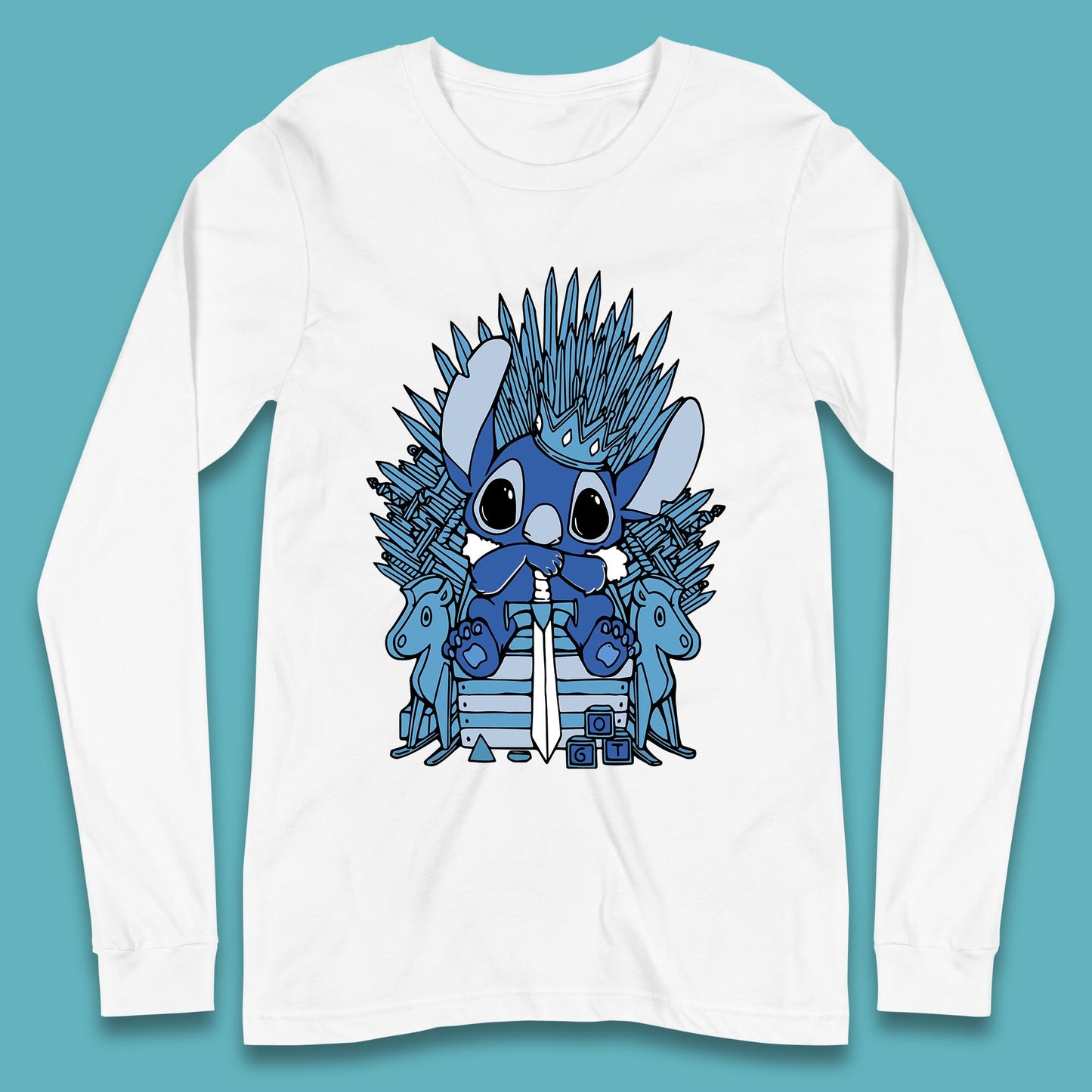 Disney Stitch Game Of Thrones Movie Parody The Throne Lilo And Stitch Long Sleeve T Shirt