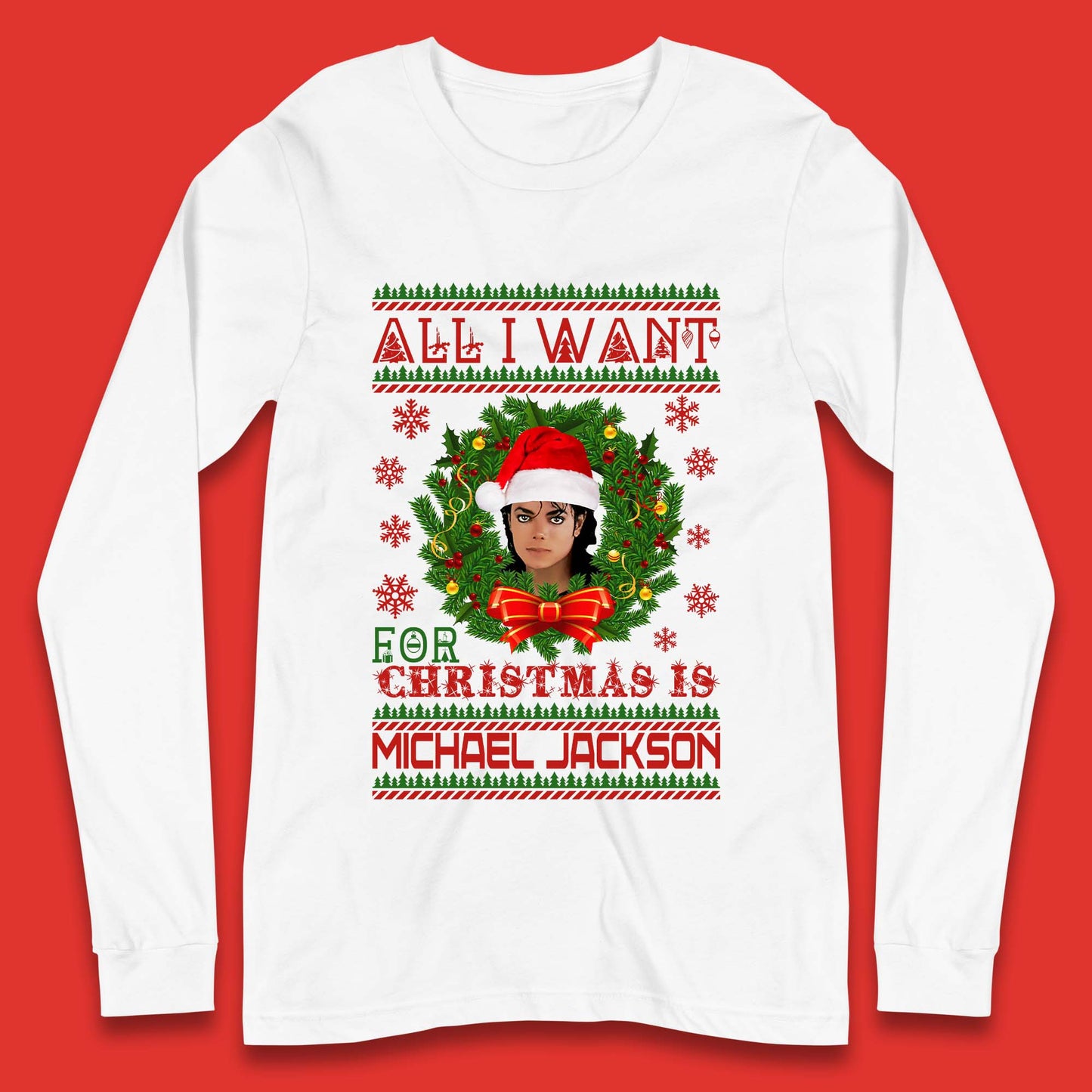 Michael Jackson Christmas Long Sleeve T-Shirt