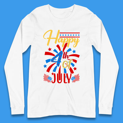 Happy 4th Of July USA Independence Day Celebration Patriotic Long Sleeve T Shirt