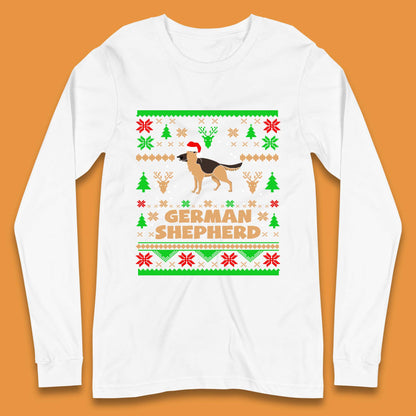 German Shepherd Dog Christmas Long Sleeve T-Shirt