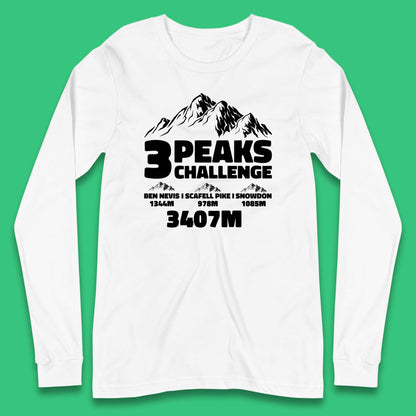 3 Peaks Challenge Hiking Long Sleeve T Shirt