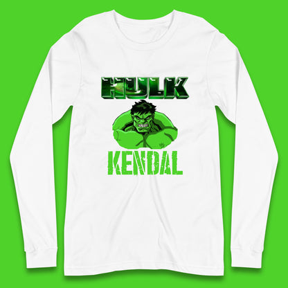 Personalised Hulk Your Name Marvel’s The Incredible Hulk  Marvel Avengers Hulk Giant Man Angry Hulk Superhero Long Sleeve T Shirt