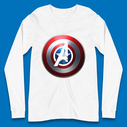 Captain America's Shield Marvel Avengers Captain America Cosplay The Captain Steven Rogers Long Sleeve T Shirt