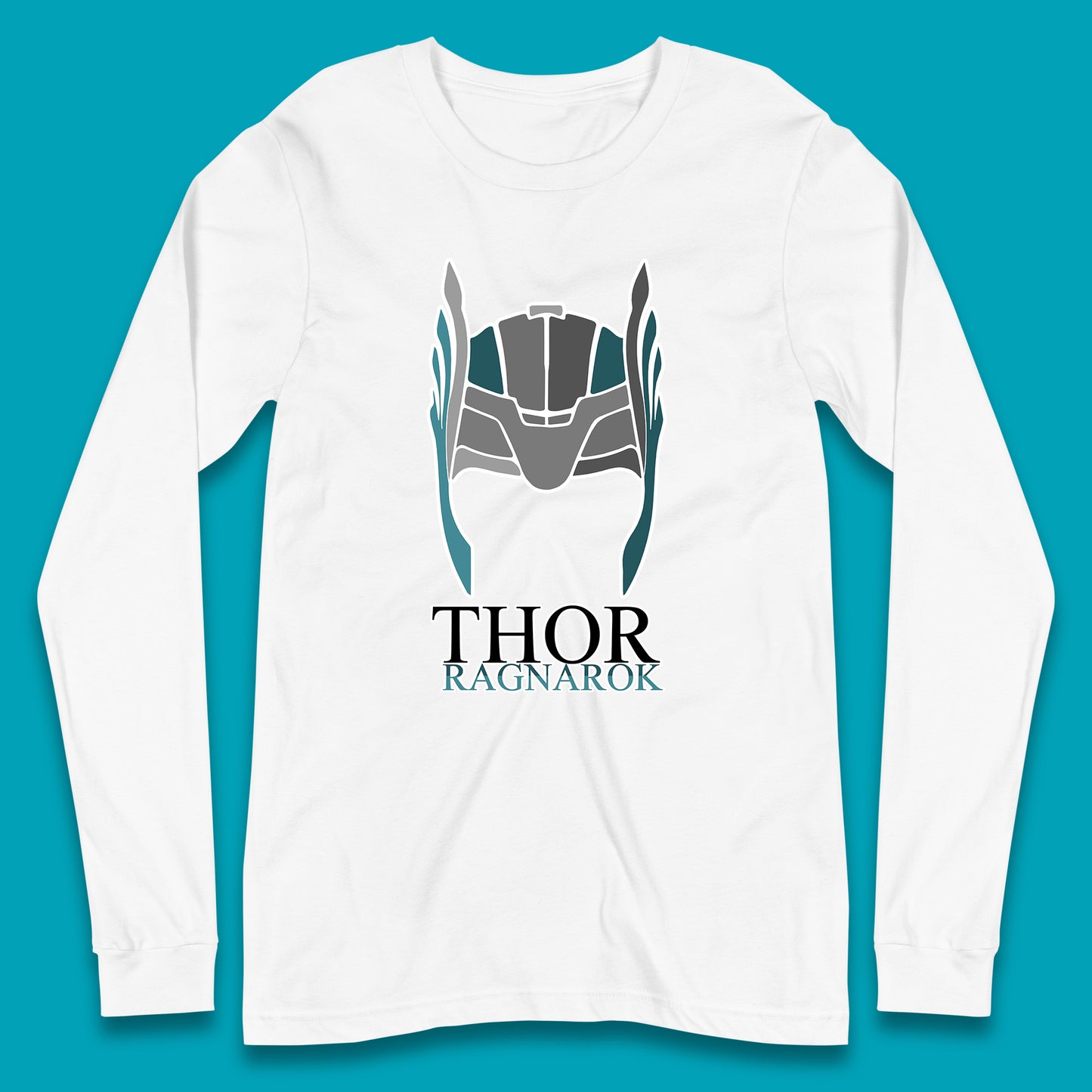 Thor Ragnarok Marvel Avenger Thor Helmet Superhero Movie Character Thor Helmet Ragnarok Long Sleeve T Shirt