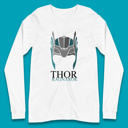 Thor Ragnarok Marvel Avenger Thor Helmet Superhero Movie Character Thor Helmet Ragnarok Long Sleeve T Shirt