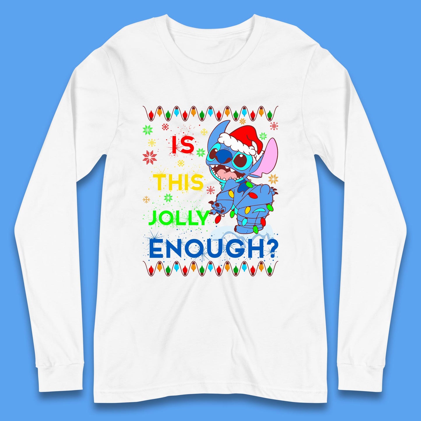 christmas stitch is this jolly enough long sleeve t shirt