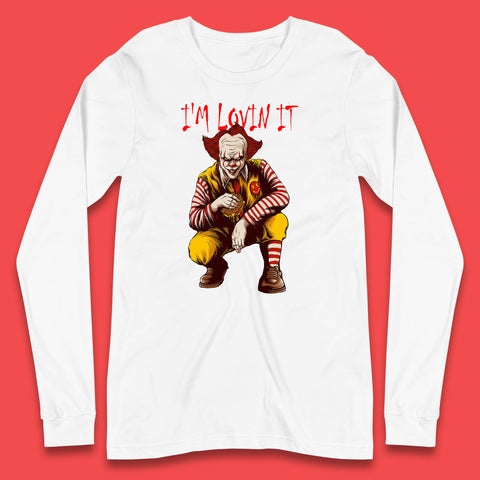 I'm Loven It Pennywise Clown Halloween IT Pennywise Clown Horror Movie Fictional Character Long Sleeve T Shirt