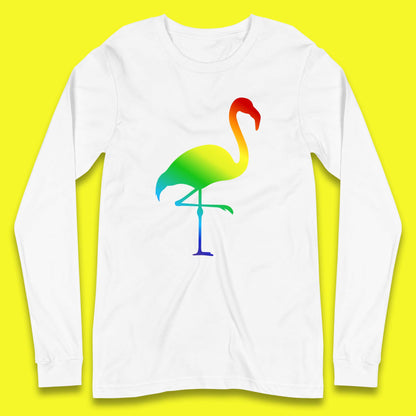 Rainbow Flamingo LGBTQ Gay Rights Pride Parade LGBT Flamingo Lovers Long Sleeve T Shirt