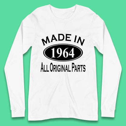 Made In 1964 All Original Parts Vintage Retro 59th Birthday Funny 59 Years Old Birthday Gift Long Sleeve T Shirt