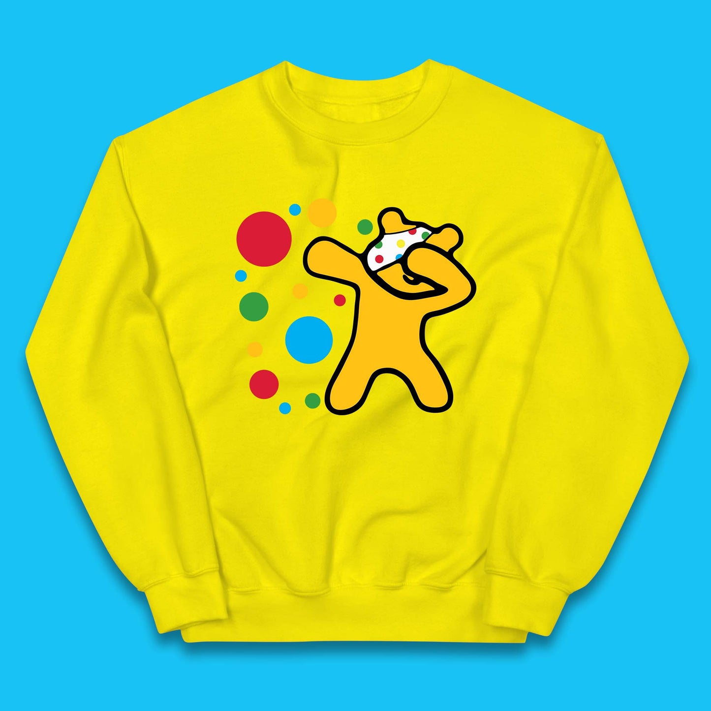 Dabbing Spotty Pudsey Bear Children In Need Dab Dance Spotty Day Donation Kids Jumper