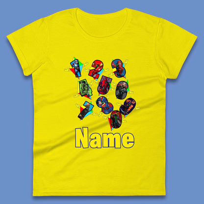 Personalised Number Day Superheroes Superheroes Womens T-Shirt