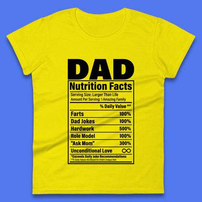 Dad Nutrition Fact Womens T-Shirt