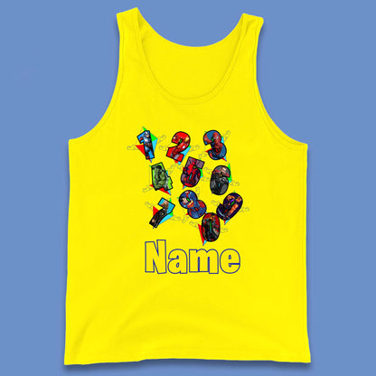 Personalised Number Day Superheroes Superheroes Tank Top