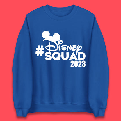 Disney Squad 2023 Mickey Mouse Minnie Mouse Cartoon Festive Disneyland Trip Vacations Unisex Sweatshirt