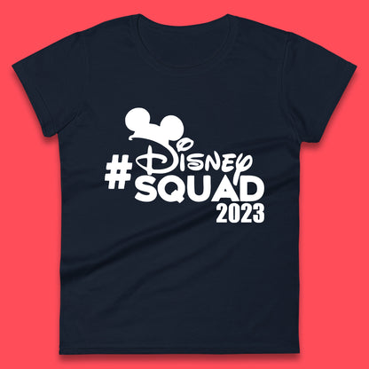 Disney Squad 2023 Mickey Mouse Minnie Mouse Cartoon Festive Disneyland Trip Vacations Womens Tee Top