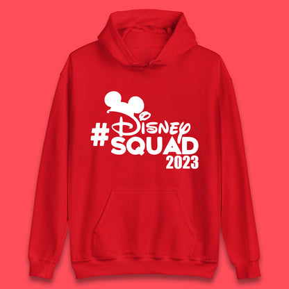 Disney Squad 2023 Mickey Mouse Minnie Mouse Cartoon Festive Disneyland Trip Vacations Unisex Hoodie