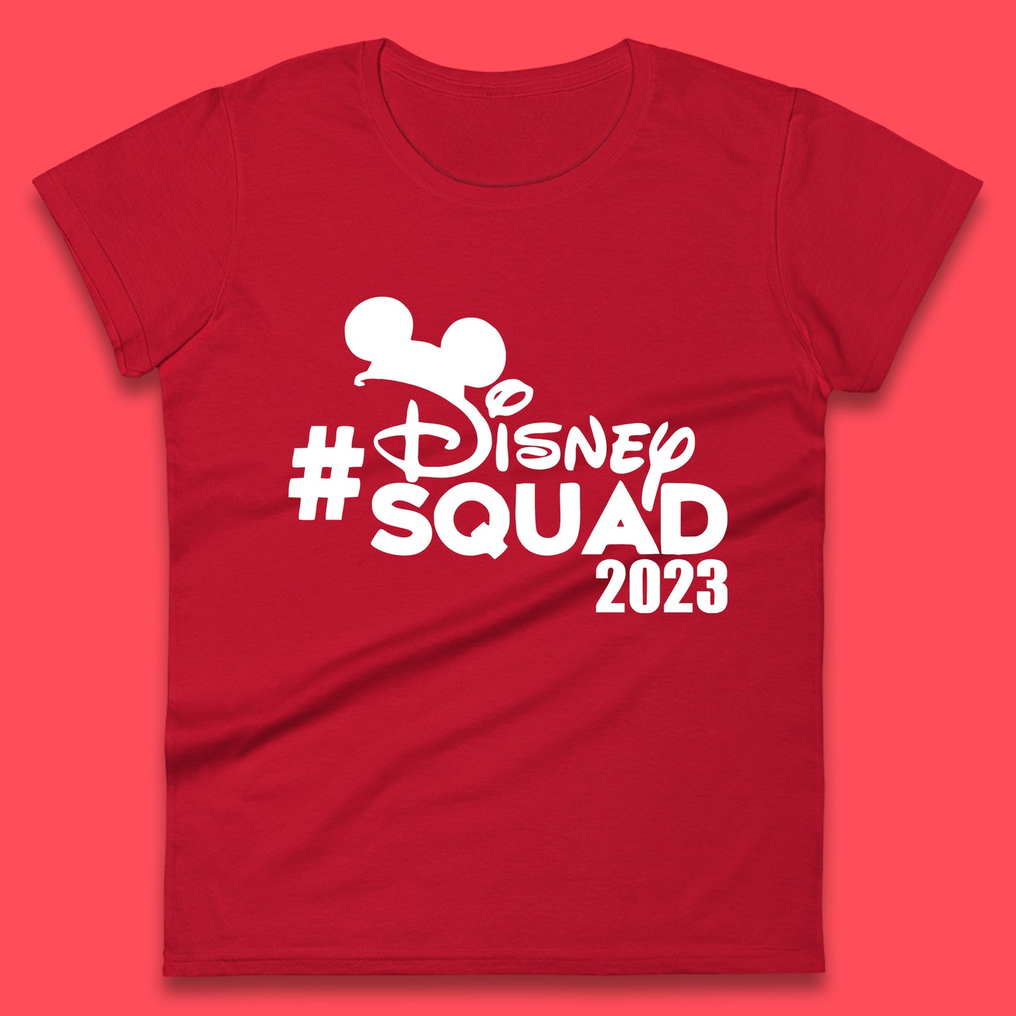 Disney Squad 2023 Mickey Mouse Minnie Mouse Cartoon Festive Disneyland Trip Vacations Womens Tee Top