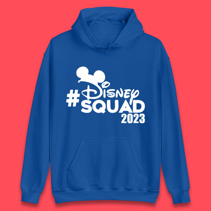 Disney Squad 2023 Mickey Mouse Minnie Mouse Cartoon Festive Disneyland Trip Vacations Unisex Hoodie