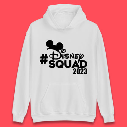 Disney Squad 2023 Mickey Mouse Minnie Mouse Cartoon Festive Disneyland Trip Vacations Unisex Hoodie