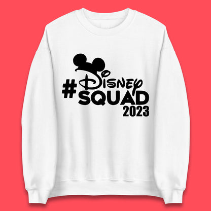 Disney Squad 2023 Mickey Mouse Minnie Mouse Cartoon Festive Disneyland Trip Vacations Unisex Sweatshirt