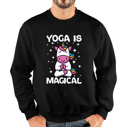 Namaste Unicorn Yoga Is Magical Unicorn Meditation Fitness Unicorn Lovers Yogi Gift Unisex Sweatshirt