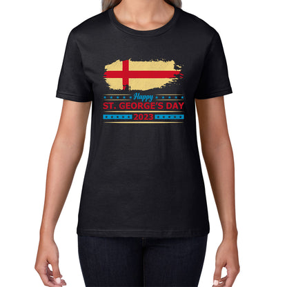 Happy St George's Day 2023 Saint George Cross England Flag Religious Warriors St George Day Womens Tee Top