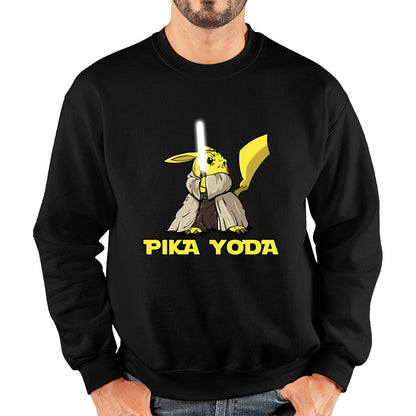 Pika Yoda Pikachu As Master Yoda Jedi Pokémon Star Wars Parody Jedi Pika Star Wars Day 46th Anniversary Unisex Sweatshirt